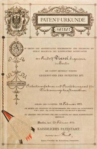 rudolp diesel patent 
