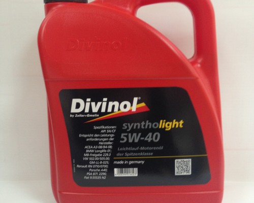 Моторное масло DIVINOL 5W40 syntholight, 5 л